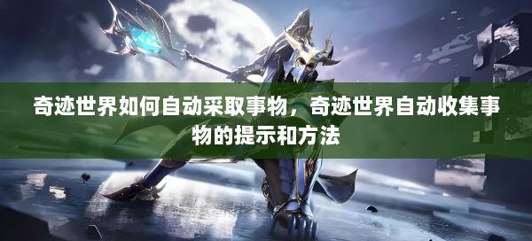 奇迹世界如何自动采取事物，奇迹世界自动收集事物的提示和方法 第2张